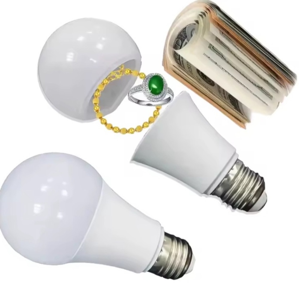 LED Light Bulb Safe Storage Capsule - White